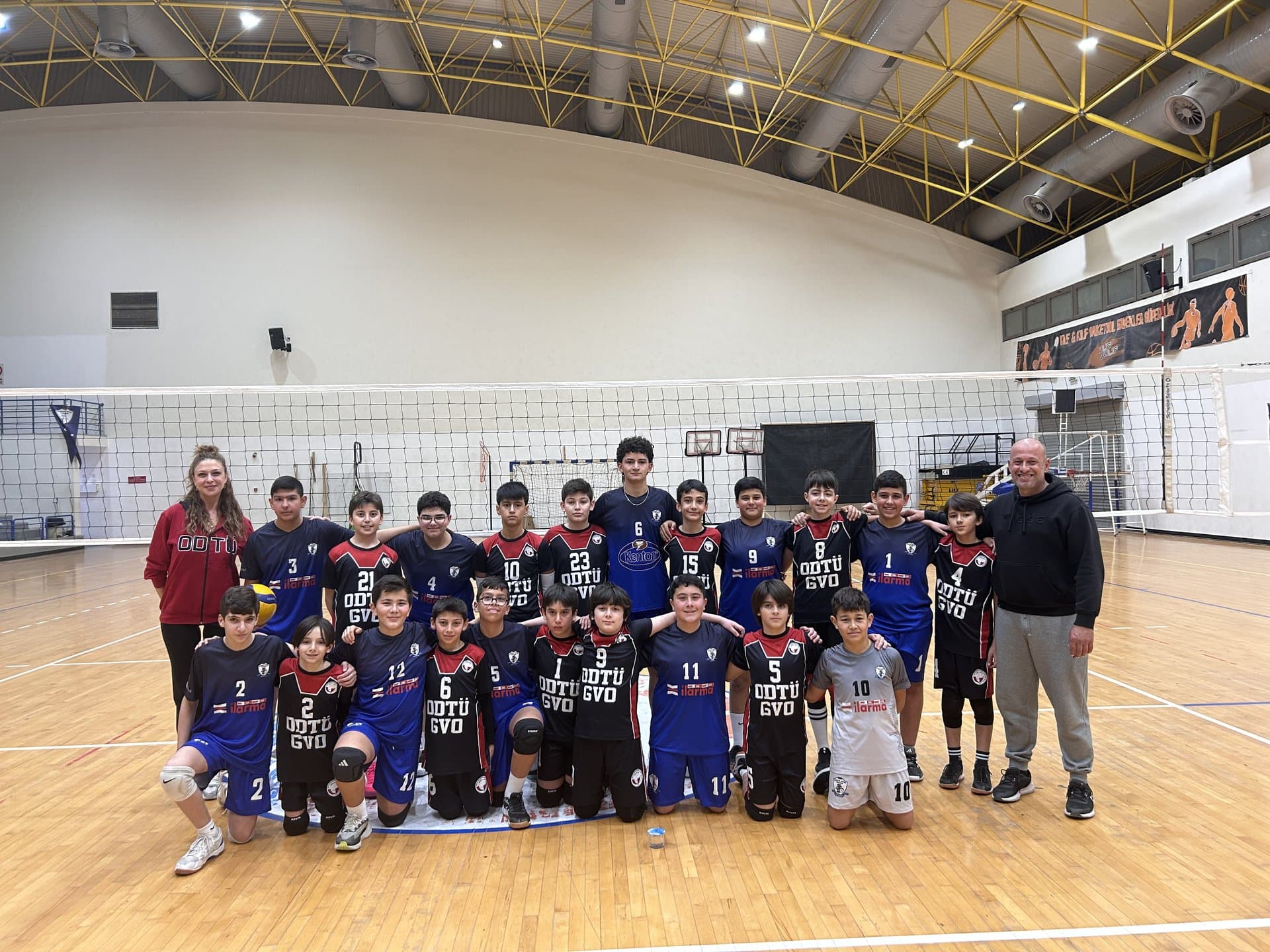 Volleyball team training